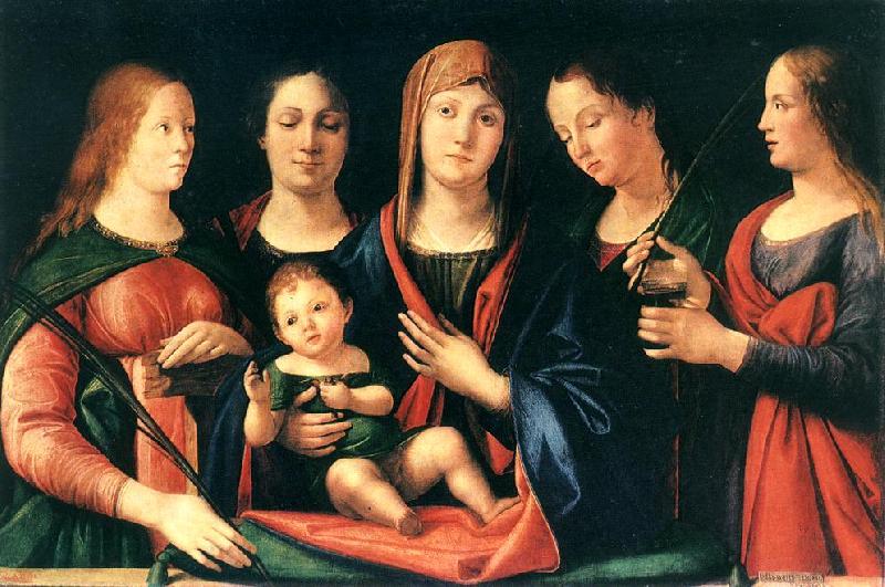 VIVARINI, family of painters Mary and Child with Sts Mary Magdalene and Catherine